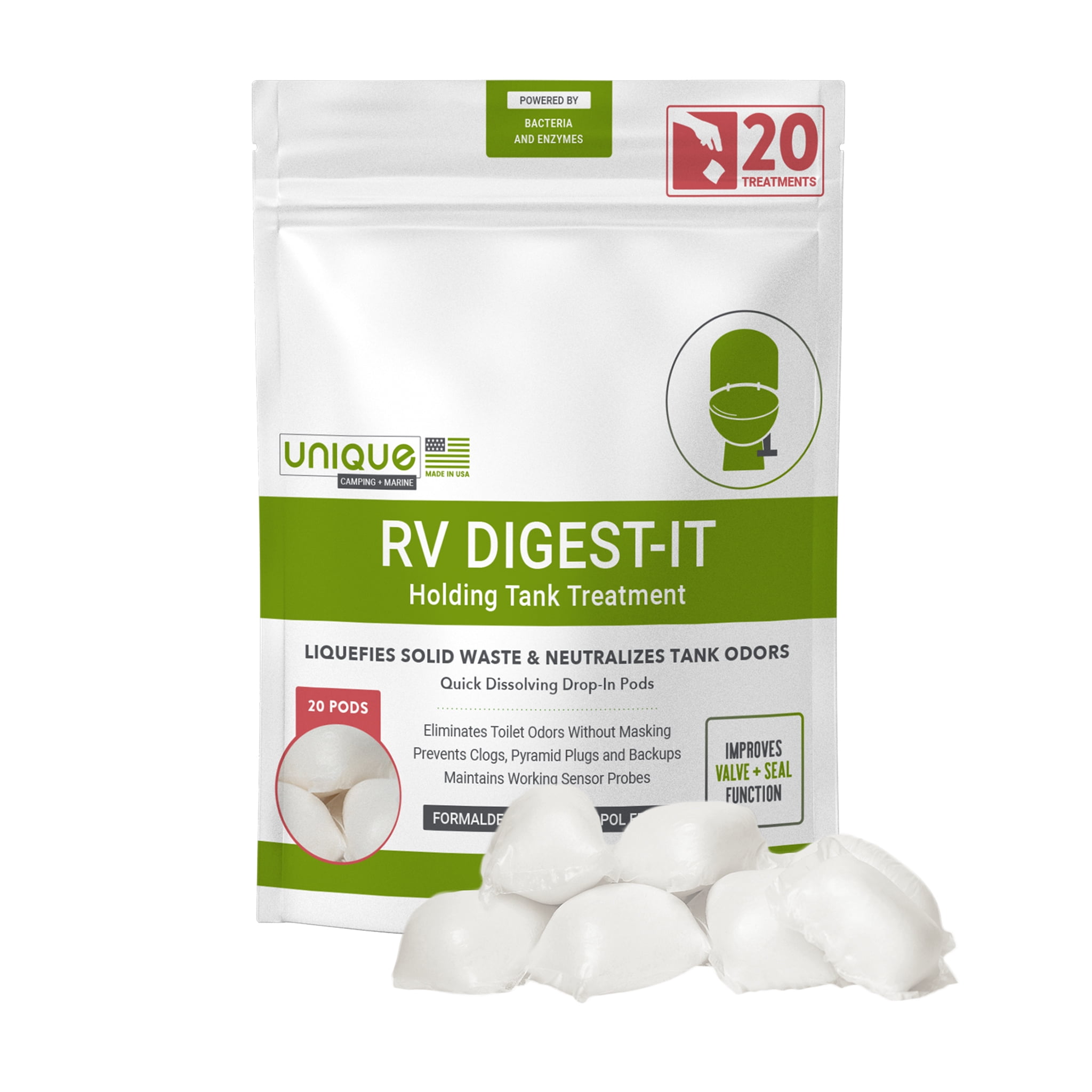 Unique RV DigestIt Classic Holding Tank Treatment 20 Dropin Pod