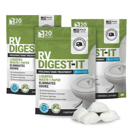 Unique RV Digest-It Holding Tank Treatment 20 Drop-In Pods