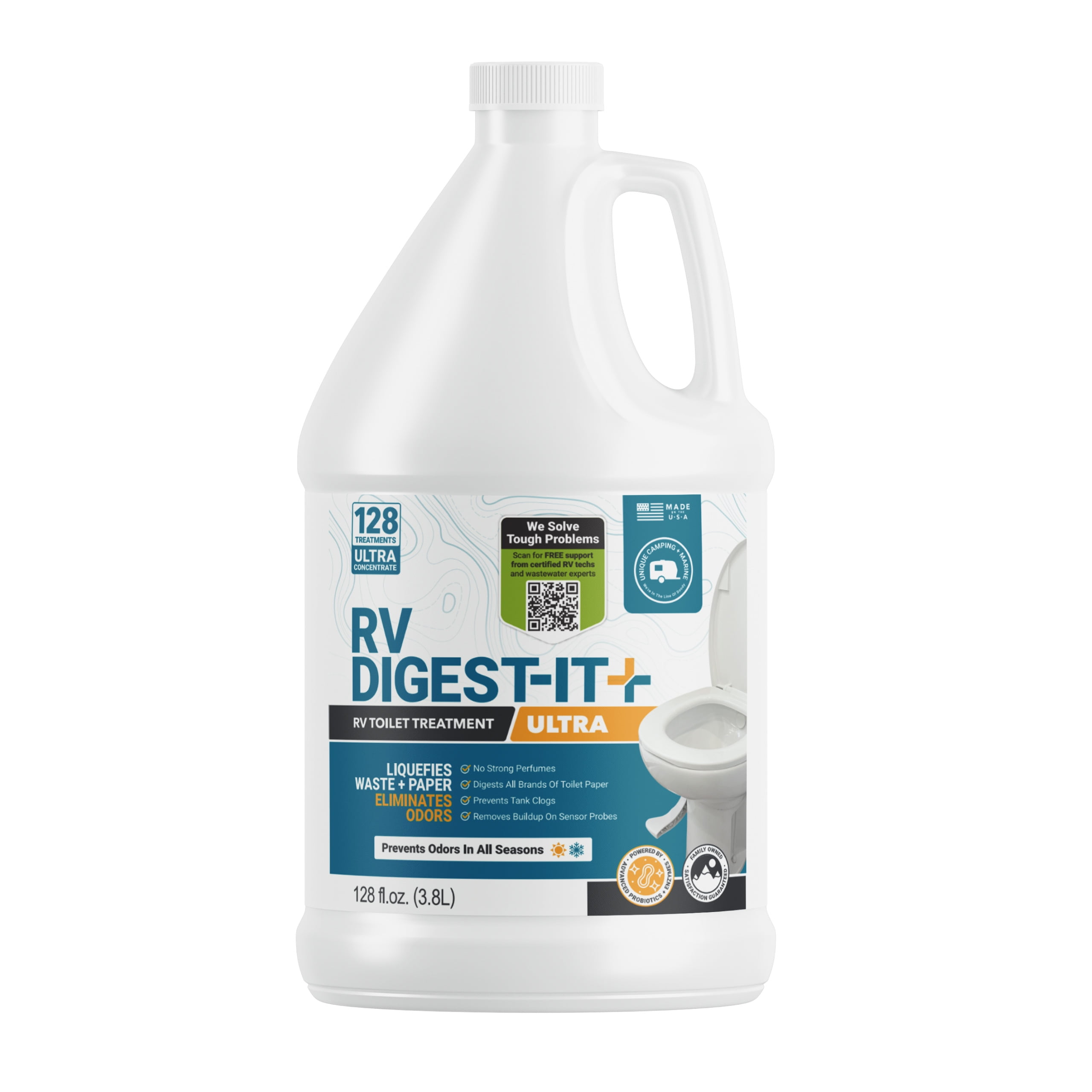 Unique RV Digest-It Plus Ultra-Concentrate, 128 oz, Extra-Strength RV ...