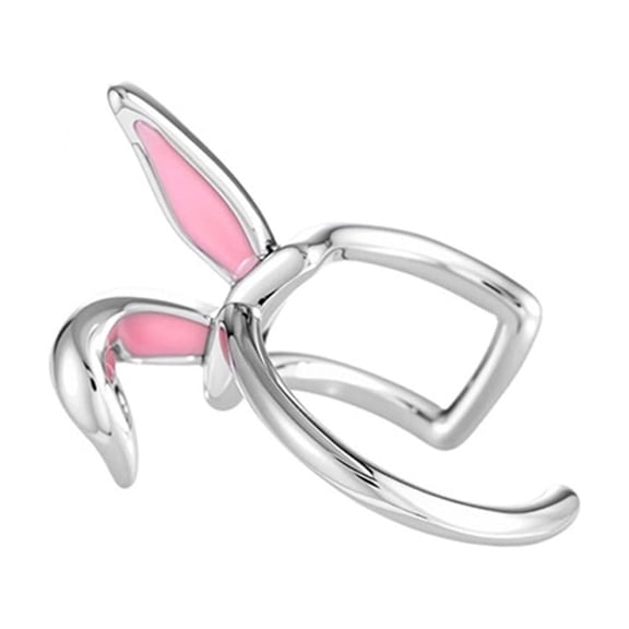 Unique Rabbits Ear Clip On Earrings Oxidation Resistant Alloy Stylish WearAn1ma1Ear Designs Jewelry Snug Clip Attachment for Women Fashion