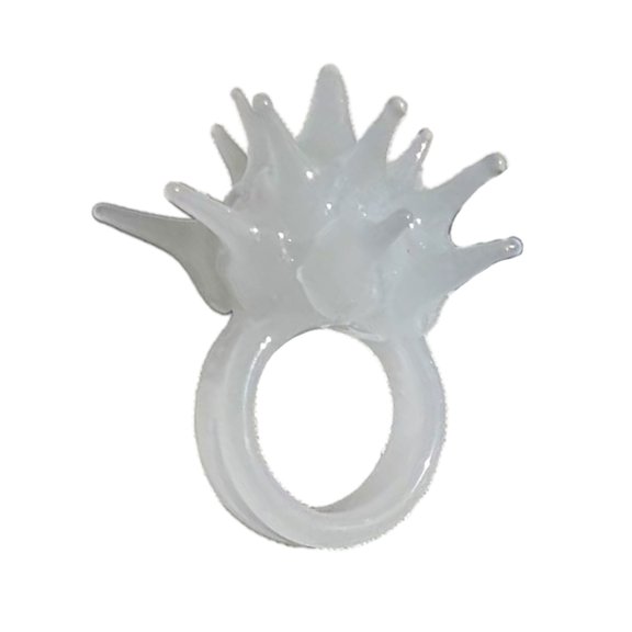 Unique Resin Decoration Rings Jewelry Charm Handmade Resin Sea Urchin Ornament Lightweight Marine Creature Themed Rings