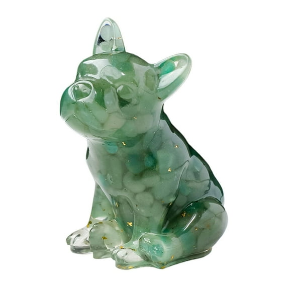 Unique Resin Dog Sculpture with Crushed Stone Large Garden Art Piece for Living Room, Patio, Lawn Decor