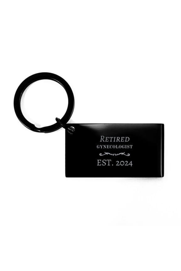 Unique Retired Gynecologist Keychain Established 2024 Inspirational Gift for Womens Health Professionals and Graduates