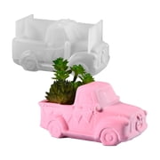 Unique Retro Car Shaped Planter Mold Sturdy Epoxy Resin Car Shaped Mold For Crafting Planter Storage Bowls