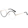 thumbnail image 1 of Unique Round Blue Light Blocking Glasses for women Glasses Metal Frame Computer Anti Eyestrain Eyeglasses, 1 of 9