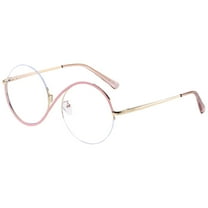 Unique Round Blue Light Blocking Glasses for women Glasses Metal Frame Computer Anti Eyestrain Eyeglasses