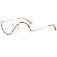 thumbnail image 1 of Unique Round Blue Light Blocking Glasses for women Glasses Metal Frame Computer Anti Eyestrain Eyeglasses, 1 of 9