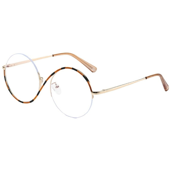 Unique Round Blue Light Blocking Glasses for women Glasses Metal Frame Computer Anti Eyestrain Eyeglasses