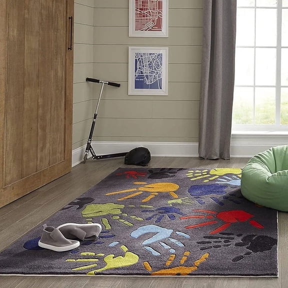 Unique Rugs Hand Tufted Palm Design Hand Tufted Rug For Diwali Home Decore (8X10FEET)