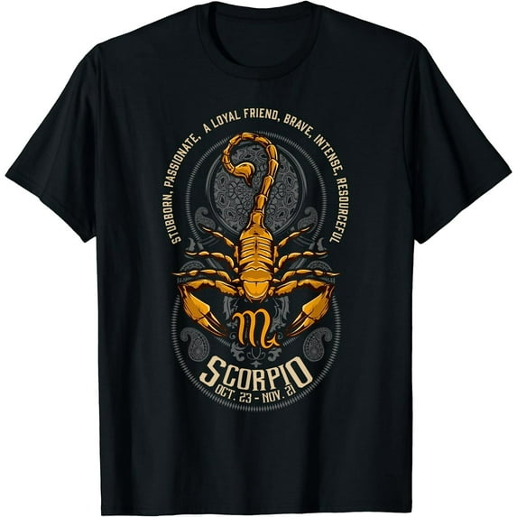 Unique Scorpio Art Gift for Scorpion Lovers Horoscope T-Shirt