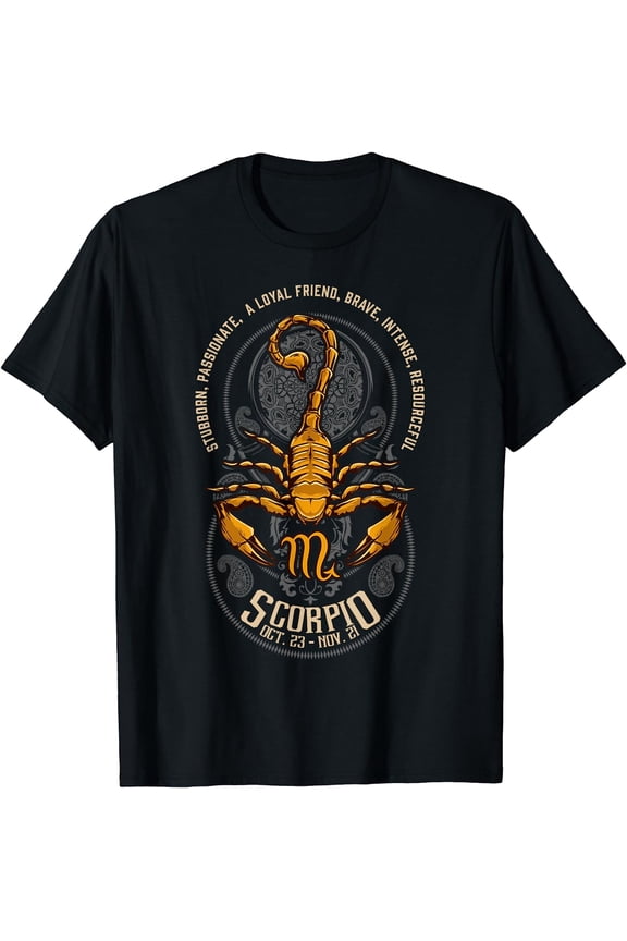 Unique Scorpio Art Gift for Scorpion Lovers Horoscope T-Shirt