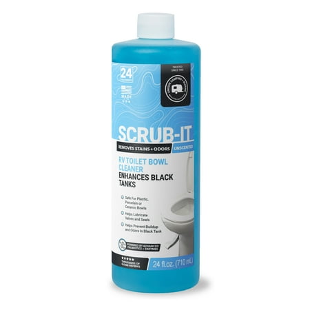 Unique Scrub-It RV Toilet Bowl Cleaner Liquid, Squirt-Top Dispenser, 24 Uses (24 oz) Packaging May Vary
