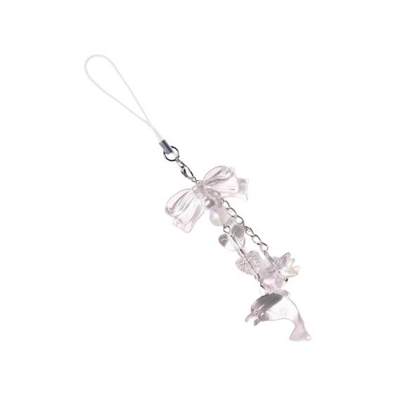 Unique Sea Themed Dolphin Keychain Versatile Acrylic Charm Bag Pendant Keychain for Phones and Purses