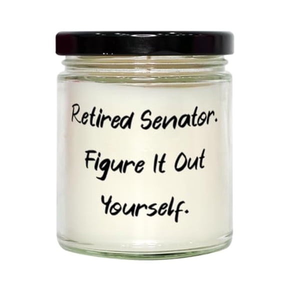 Unique Senator Gifts, Retired Senator. Figure It Out Yourself, Birthday Scent Candle For Senator from Colleagues