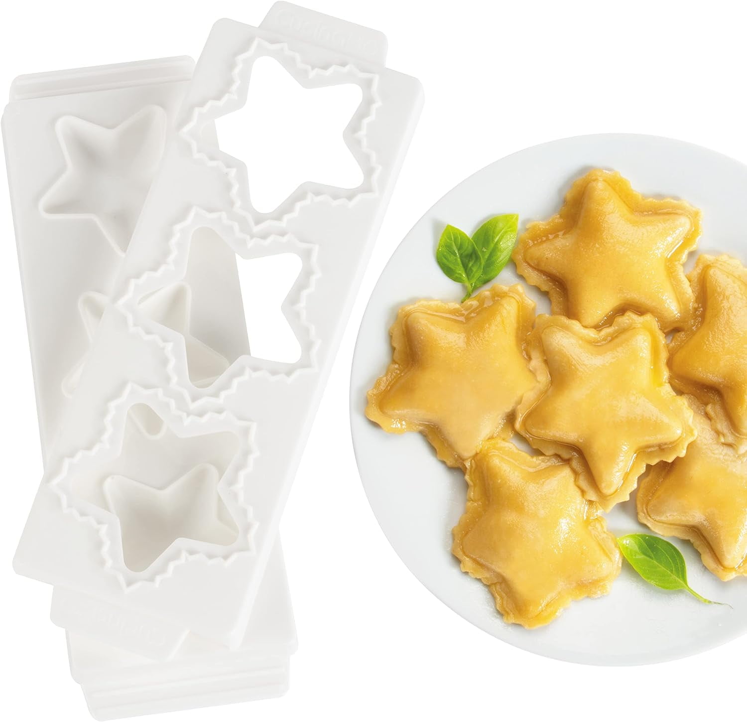 Cucina Pro Unique Shaped Ravioli Molds- Jumbo 2.5