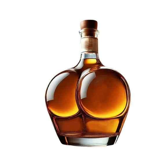 Unique Shaped Set - Novel Home Decorations and Interesting Bar Glass Bottles for Enthusiasts