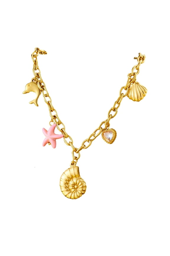 Unique Shell And Starfish Neckchain Jewelry Perfect For Women Seeking Trendy Ocean Inspired Accessories