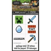 Unique Shindigz Minecraft Tattoo Party Favors, 24 Ct.