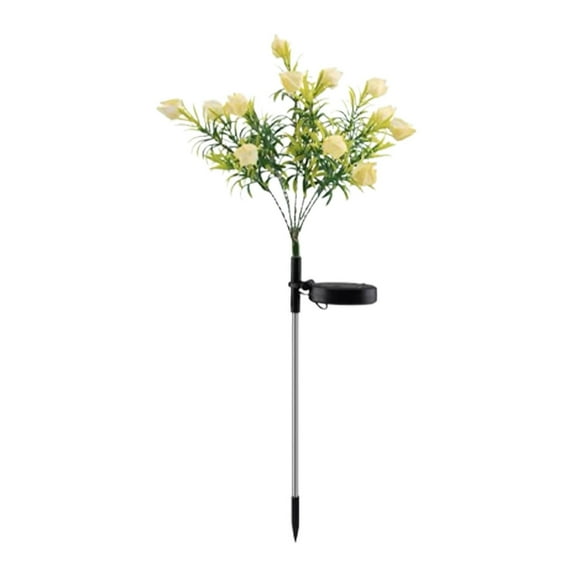 Unique Simulation Flower LED Lawn Solar Park Light Landscape Lighting Color Changing Beautiful Garden Stake Light Decoration Orange