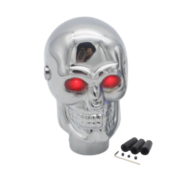 Unique Skull Head Gear Shifts Knob Shifter Lever with Adjustable LED Light for Manual Transmission Car Inner Enhancement