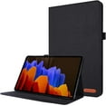 thumbnail image 1 of Unique Slim Denim Fabric Print TPU Tablet Case with Holder Card Slots for iPad Pro 12.9 Pro 11 inch Comfortable Rugged Durable Shell(Black,Pro 12.9 2018), 1 of 7