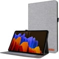 thumbnail image 1 of Unique Slim Denim Fabric Print TPU Tablet Case with Holder Card Slots for iPad Pro 12.9 Pro 11 inch Comfortable Rugged Durable Shell(Grey,Pro 12.9 2020), 1 of 8