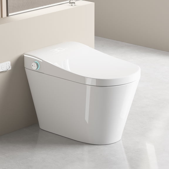 Unique Smart Toilet, One-Piece Toilet with Bidet Built-In, Auto Open/Close Seat, Dryer & Warm Water