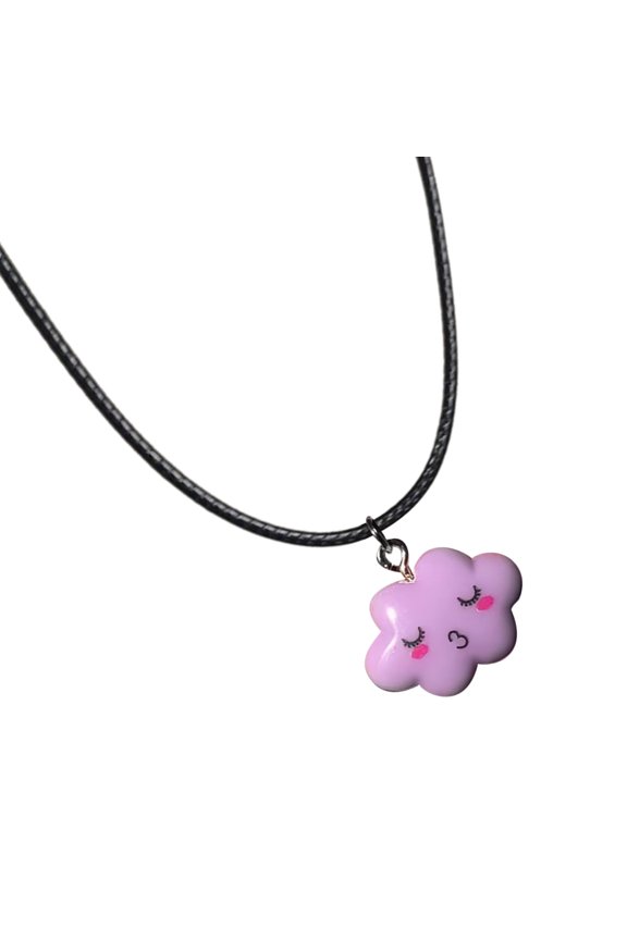 Unique Smiling Clouds Charm Necklace Casual Wear Neckchain Adjustable Length Clavicle Chain for Ladies