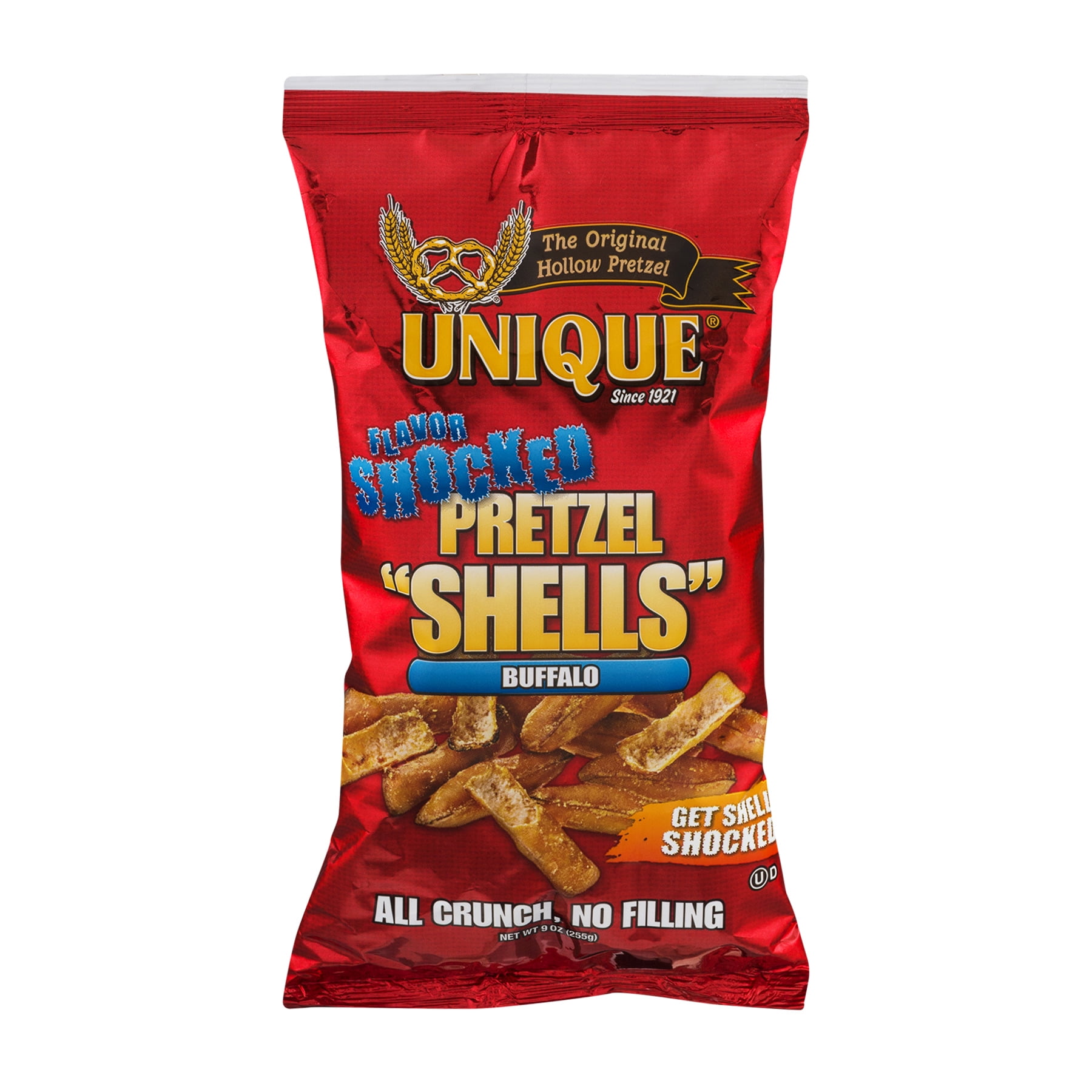 Unique Snacks Flavor Shocked Buffalo Pretzel "Shells," 9 Oz.