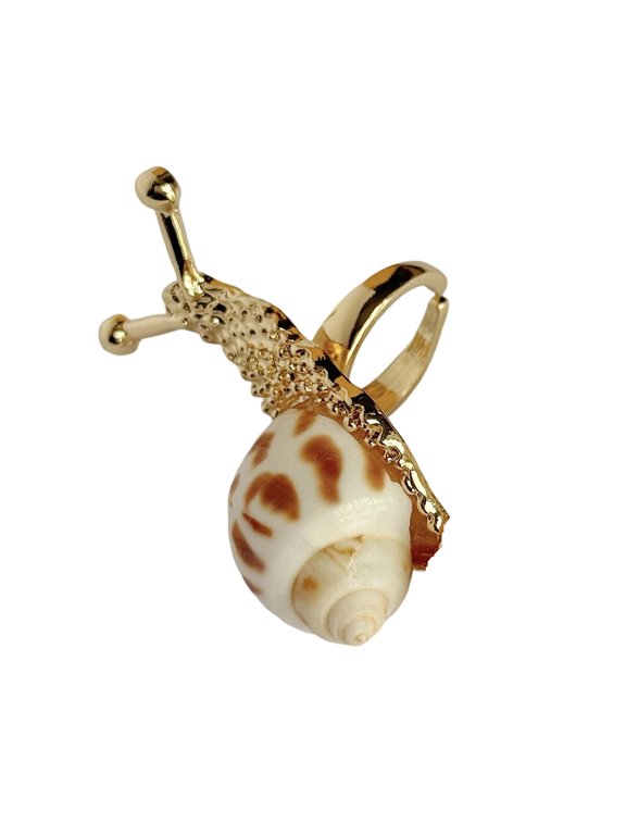 Unique Snail Shaped Shell Rings Beach Resort Jewelry With Alloy Materials for Casual Wear and Parties