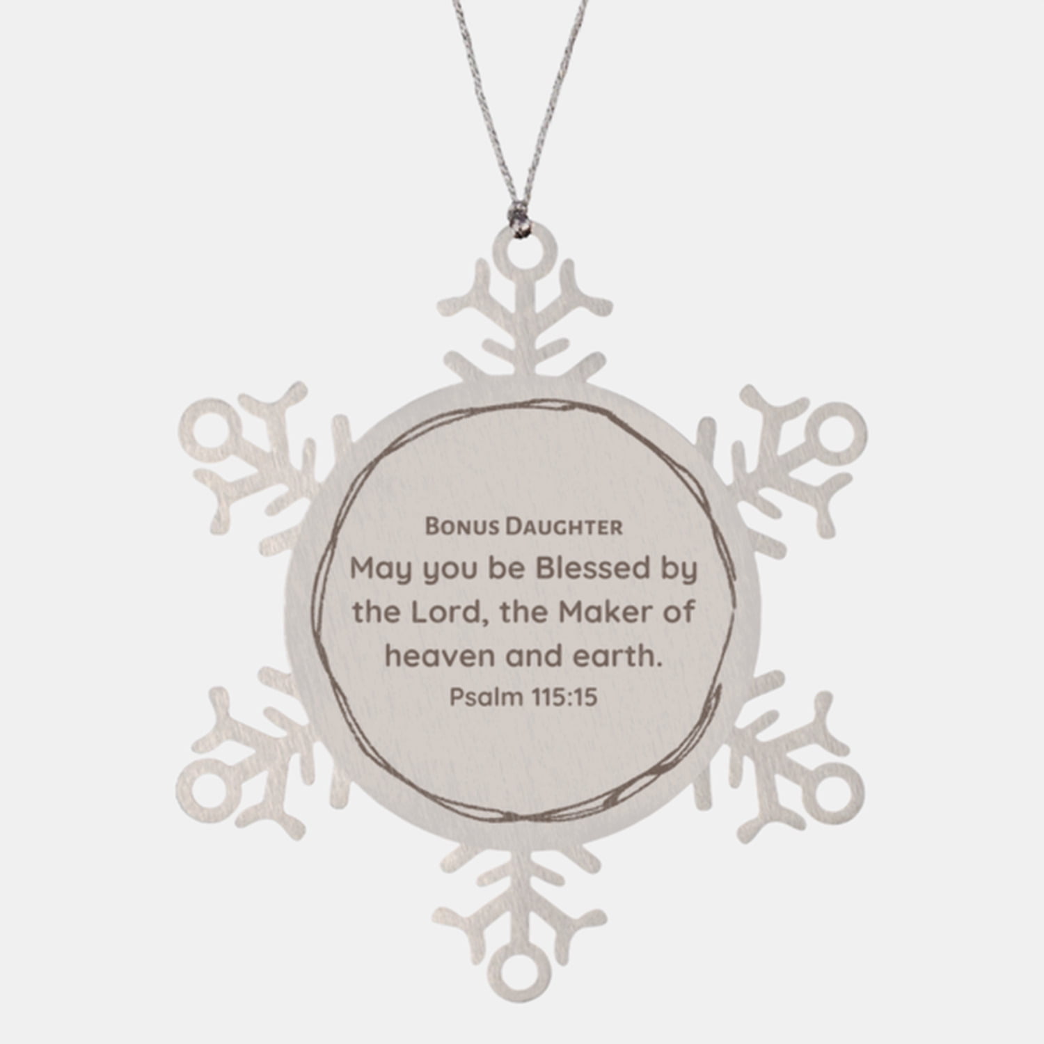 Unique Bless Unique Snowflake Ornament for Daughter - Blessed by The Lord with Hope ...