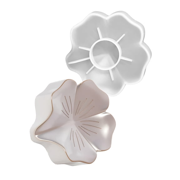 Unique Soap Holders Molds Soap Storage Base Mould Flower Shape Crafting Mold Silicone Texture Suitable for Hand-Making