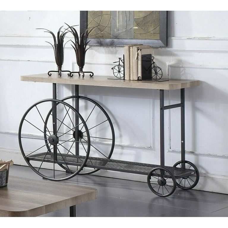 Rectangular Oak Finish Coffee Table With Metal Mesh Bottom Shelf Rectangular Oak Finish Coffee Table With Metal Mesh Bottom Shelf