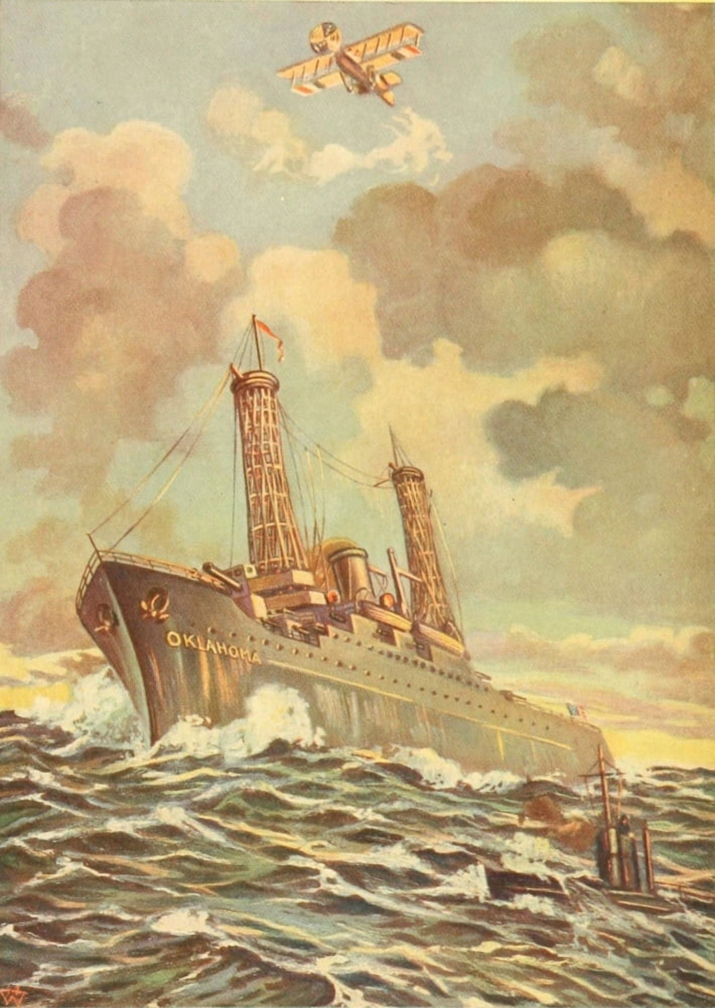 Unique Souvenir Album 1918 The Oklahoma Canvas Art - WS Woods (18 x 24)