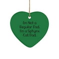 thumbnail image 1 of Unique Sphynx Cat , I'm Not a Regular Dad. I'm a Sphynx Cat Dad., Sarcastic Heart Ornament for Friends from Friends, 1 of 1