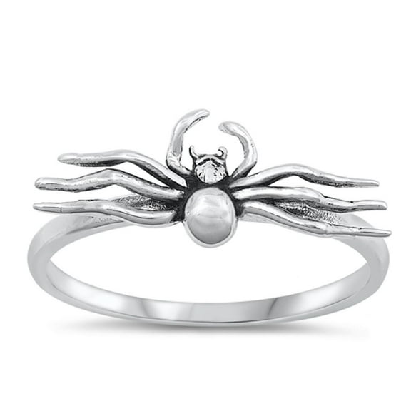 Unique Spider Ring .925 Oxidized Sterling Silver Band Jewelry Female Male Unisex Size 6