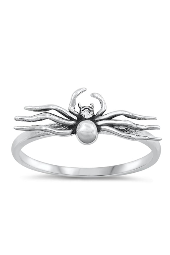 Unique Spider Ring .925 Oxidized Sterling Silver Band Jewelry Female Male Unisex Size 9