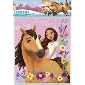 Spirit Riding Free Party Loot Bags Plastic 9 x 7.5 Inch Set of 8