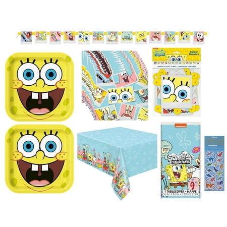 Unique Spongebob SquarePants Birthday Party Supplies Set 16 Plates 16 Napkins