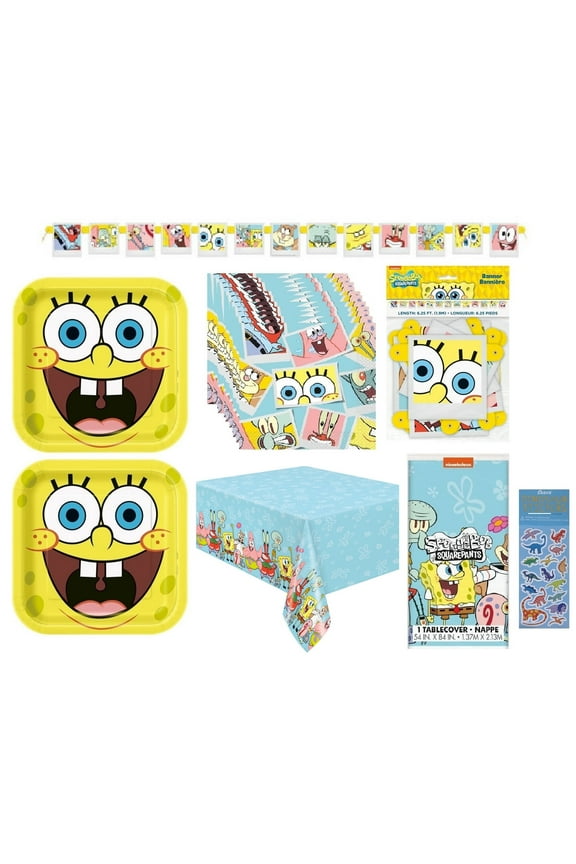 Spongebob SquarePants Birthday Party Supplies Set 16 Plates 16 Napkins