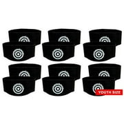 Unique Sports Lace Bands Cleat Lace Covers, Youth - Black (6-Pack)