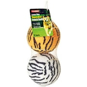 Unique Sports Large Dog Animal Print Large Tennis Fetch Balls, Squeaker Ball Dog Toy 2 Pack