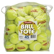 Unique Sports Tourna Pressureless Tennis Balls with Vinyl Tote, 45 Count, Yellow