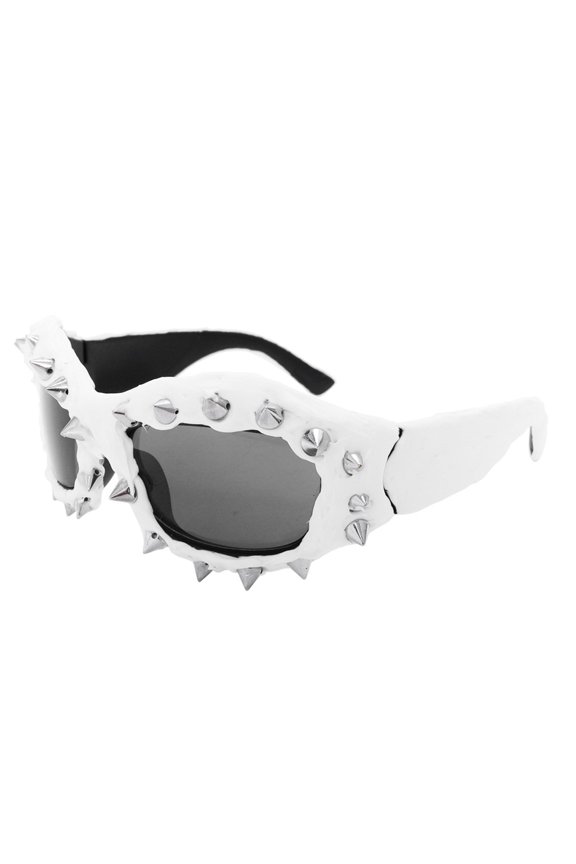 Unique Sporty Sunglass Trendsetters for Vacation Dress Rivets Frame Rock Shades Rivets Frame for Women and Teens