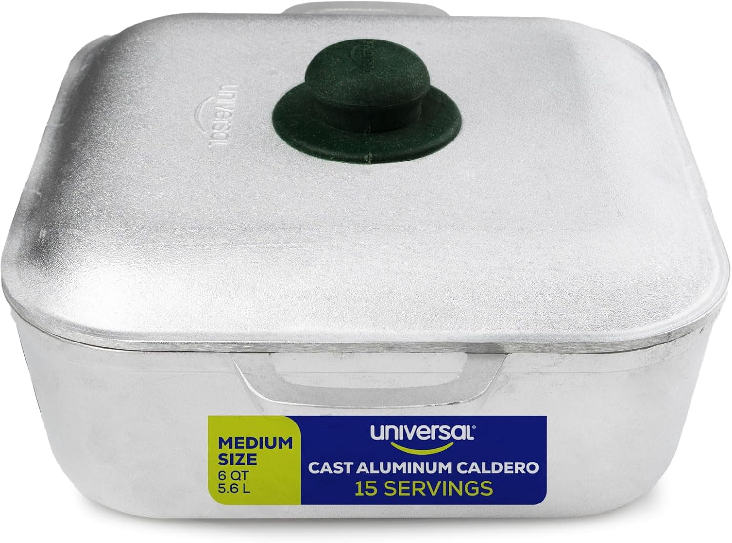 Universal Unique Square Caldero Dutch Oven - 9 Quart (24 Cups), Cast Aluminum, Oven Safe, Even Heat