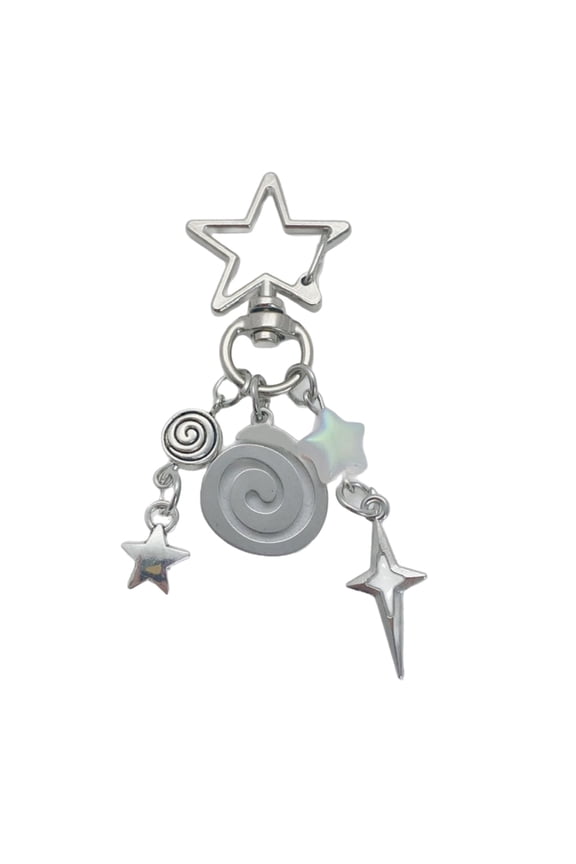 Unique Star Bag Ornament Gothic Keychain Creative Key Holder Bag Decorations Stylish Key Ornament Alloy Texture for Key
