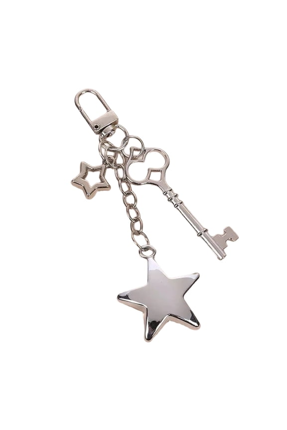 Unique Star Pendant Bag Accessory Gothic Bag Pendant Key Ornament Alloy Texture Perfect for Fashion Enthusiasts Present