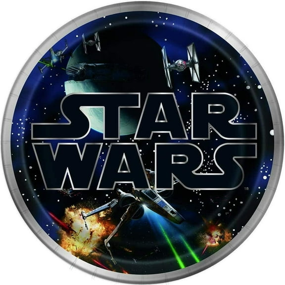 Unique Star Wars Epic Battle Round Dinner Plates, 9", 8 Pcs, Multicolor