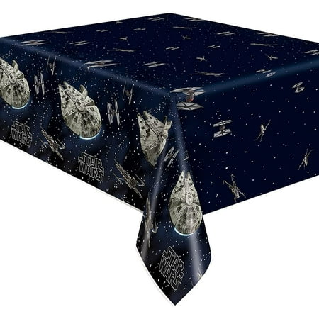 Unique Star Wars Rectangular Plastic Tablecover-1 Pc, 54" X 84", Multicolor