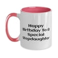 thumbnail image 1 of Unique Stepdaughter Two Tone 11oz Mug, Happy Birthday To A Special Stepdaughter, Love Cup For Daughter From Mom, Funny stepdaughter gift ideas, Gag gifts for stepdaughters, Funny stepdaughter birthday, 1 of 2